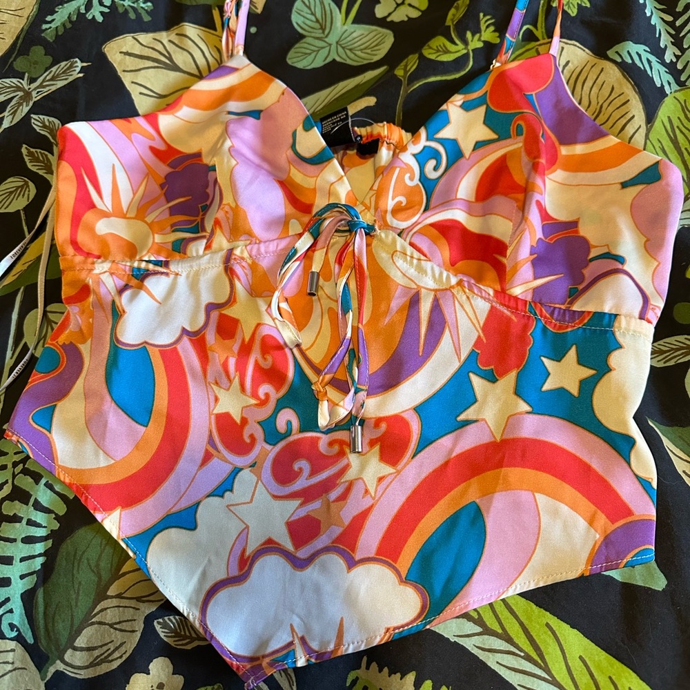 NWT Y2K Silk tank top